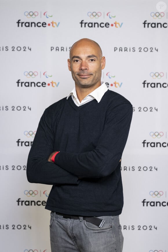 Fabrice Jeannet lors de la présentation des journalistes et chroniqueurs de France Télévisions pour les Jeux Olympiques 2024 au musée de l'Homme à Paris, le 11 juin 2024. © Pierre Perusseau / Bestimage 