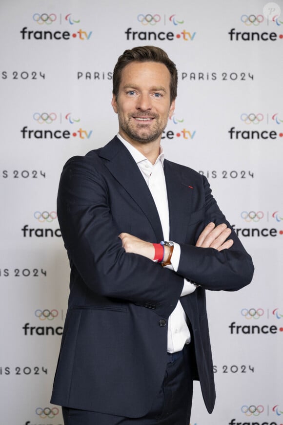 Charles Rozoy lors de la présentation des journalistes et chroniqueurs de France Télévisions pour les Jeux Olympiques 2024 au musée de l'Homme à Paris, le 11 juin 2024. © Pierre Perusseau / Bestimage 