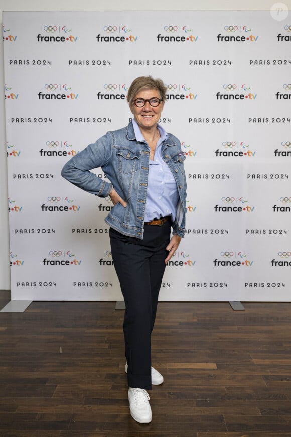 Sophie Llobet lors de la présentation des journalistes et chroniqueurs de France Télévisions pour les Jeux Olympiques 2024 au musée de l'Homme à Paris, le 11 juin 2024. © Pierre Perusseau / Bestimage 