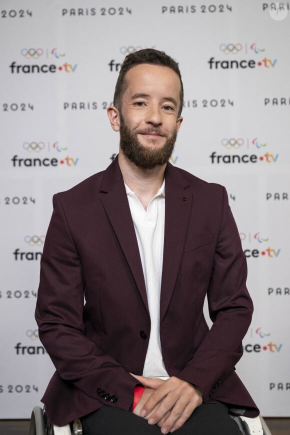 Sebastien Evanno lors de la présentation des journalistes et chroniqueurs de France Télévisions pour les Jeux Olympiques 2024 au musée de l'Homme à Paris, le 11 juin 2024. © Pierre Perusseau / Bestimage 