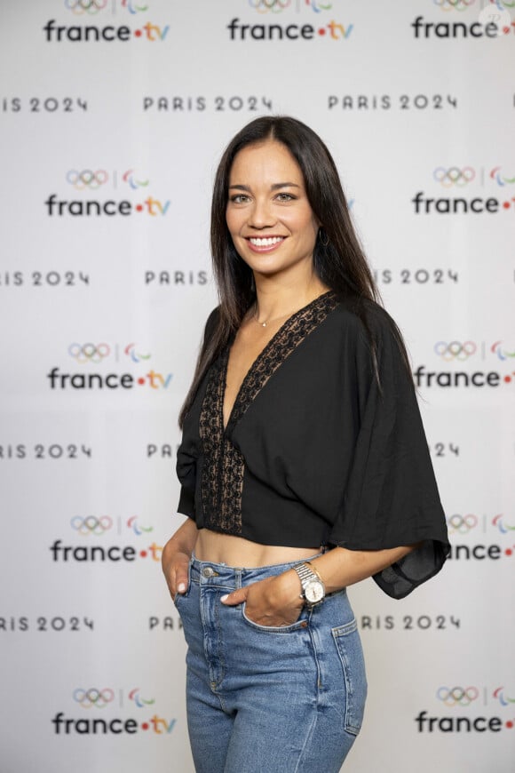 Alizee Lim lors de la présentation des journalistes et chroniqueurs de France Télévisions pour les Jeux Olympiques 2024 au musée de l'Homme à Paris, le 11 juin 2024. © Pierre Perusseau / Bestimage 