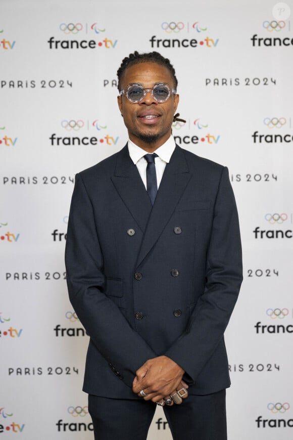 Loic Remy lors de la présentation des journalistes et chroniqueurs de France Télévisions pour les Jeux Olympiques 2024 au musée de l'Homme à Paris, le 11 juin 2024. © Pierre Perusseau / Bestimage 