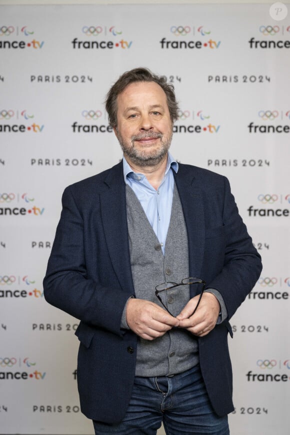 Patrice Romedenne lors de la présentation des journalistes et chroniqueurs de France Télévisions pour les Jeux Olympiques 2024 au musée de l'Homme à Paris, le 11 juin 2024. © Pierre Perusseau / Bestimage 