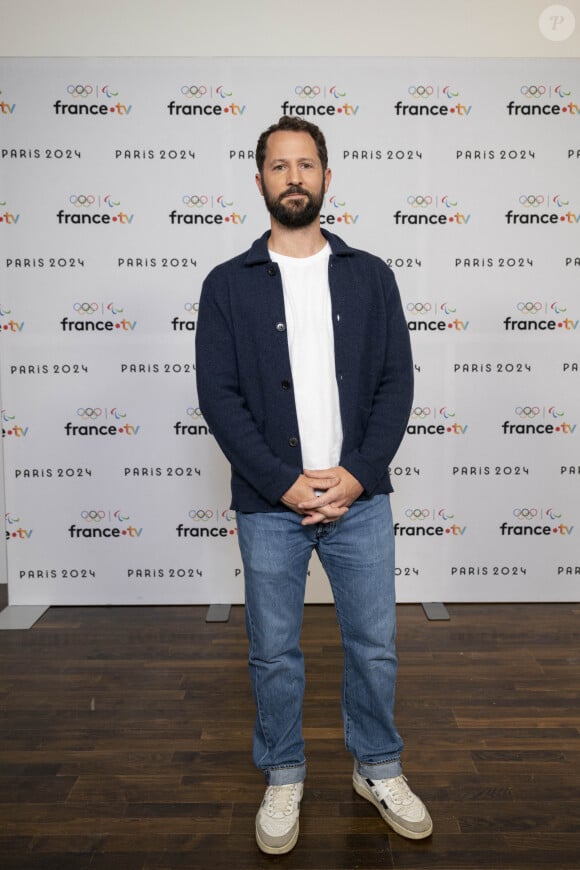 Matthias Dierckens lors de la présentation des journalistes et chroniqueurs de France Télévisions pour les Jeux Olympiques 2024 au musée de l'Homme à Paris, le 11 juin 2024. © Pierre Perusseau / Bestimage 