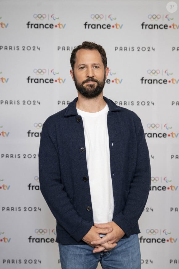 Matthias Dierckens lors de la présentation des journalistes et chroniqueurs de France Télévisions pour les Jeux Olympiques 2024 au musée de l'Homme à Paris, le 11 juin 2024. © Pierre Perusseau / Bestimage 