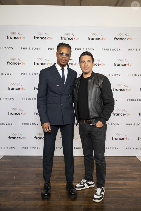 Loic Remy lors de la présentation des journalistes et chroniqueurs de France Télévisions pour les Jeux Olympiques 2024 au musée de l'Homme à Paris, le 11 juin 2024. © Pierre Perusseau / Bestimage 