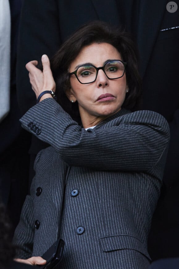 Rachida Dati dans les tribunes de la demi-finale retour de Ligue des champions entre le PSG face au Borussia.