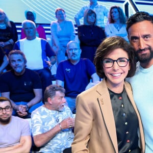 Exclusif - Rachida Dati, ministre de la Culture, Cyril Hanouna lors de l'émission Touche pas à mon poste (TPMP) diffusée en direct sur C8 le 11 juin 2024. © Agence / Bestimage 