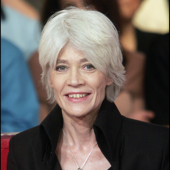 Françoise Hardy lors de l'enregistrement de "Vivement dimanche"