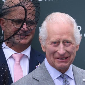 Le roi Charles III d'Angleterre assiste au Lady Day du premier jour du Derby d'Epsom à Epsom Downs, Royaume Uni, le 31 mai 2024. © Tim MerryMirrorPix/Bestimage