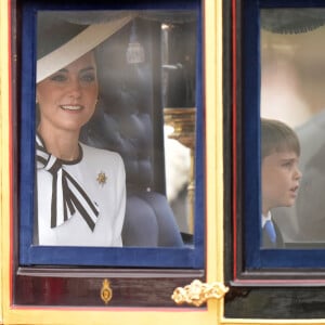 Le prince Louis de Galles - Les membres de la famille royale britannique lors de la parade Trooping the Color à Londres, Royaume Uni, le 15 juin 2024. © Julien Burton/Bestimage