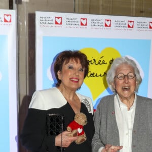 Rétro - Décès de Francine Leca à l'âge de 86 ans - Roselyne Bachelot et le professeur Francine Leca au photocall de la soirée du Coeur au profit de l'association "Mécénat Chirurgie Cardiaque" à la salle Gaveau à Paris, France, le 27 mars 2023. © Thierry Marsaux/Christophe Guillarmé