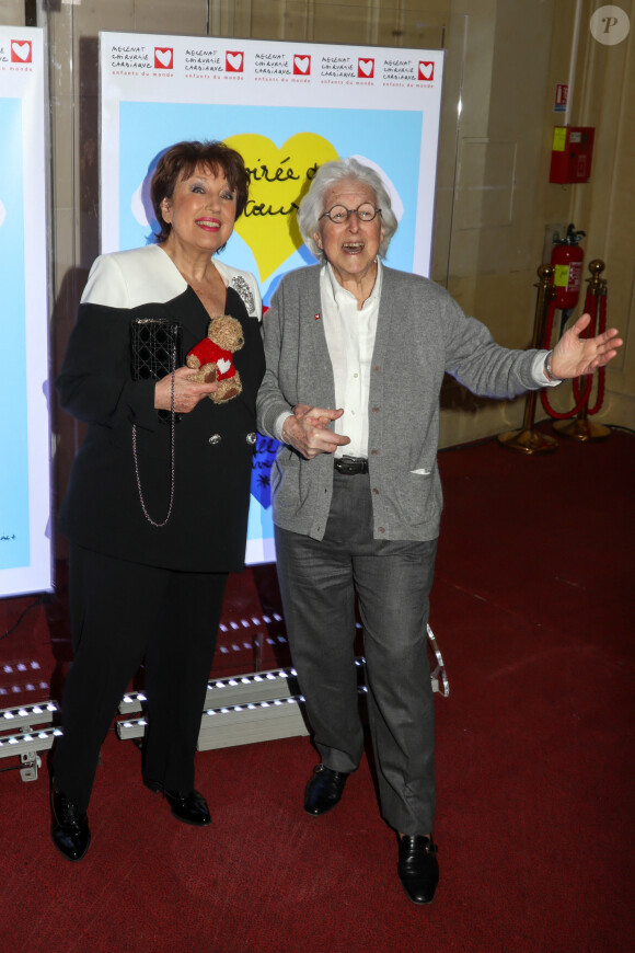 Rétro - Décès de Francine Leca à l'âge de 86 ans - Roselyne Bachelot et le professeur Francine Leca au photocall de la soirée du Coeur au profit de l'association "Mécénat Chirurgie Cardiaque" à la salle Gaveau à Paris, France, le 27 mars 2023. © Thierry Marsaux/Christophe Guillarmé