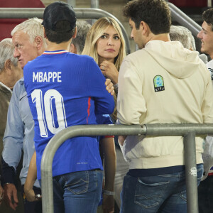 Didier Deschamps et sa femme Claude, Dylan Deschamps et sa compagne Mathilde Cappelaere - Célébrités dans les tribunes du match du groupe D de l'Euro 2024 entre l'équipe de France face à l'Autriche (1-0) à Dusseldorf en Allemagne le 17 juin 2024. © Cyril Moreau/Bestimage