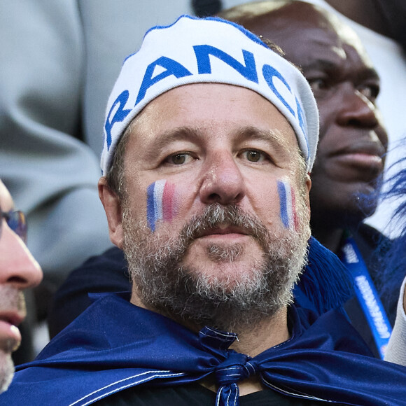 Bruno Guillon - Célébrités dans les tribunes du match du groupe D de l'Euro 2024 entre l'équipe de France face à l'Autriche (1-0) à Dusseldorf en Allemagne le 17 juin 2024. © Cyril Moreau/Bestimage