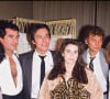 Archives - Marie-José Nat, Jean-Claude Brialy, Alain Delon, Valérie Kaprisky, Johnny Hallyday et Nathalie Baye.