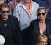 Johnny et Laeticia Hallyday - Sorties des obsèques de Mireille Darc en l'église Saint-Sulpice à Paris. Le 1er septembre 2017 