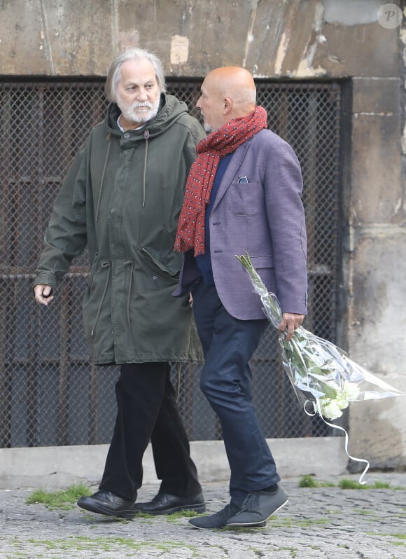 Jean-Jacques Debout - Obsèques de Mireille Darc en l'église Saint-Sulpice à Paris. Le 1er septembre 2017 