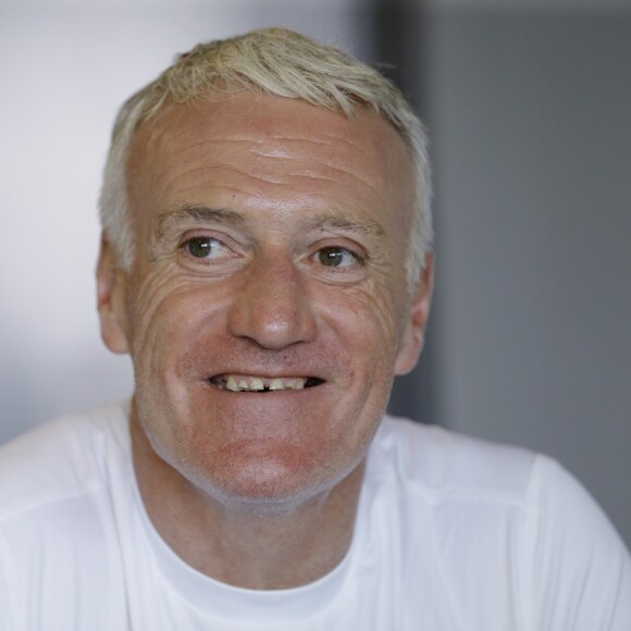 Exclusif - Le Selectionneur de l'équipe de France de Football Didier Deschamps donne une interview après sa victoire à la coupe du monde 2018 en Russie le 19 juillet 2018.