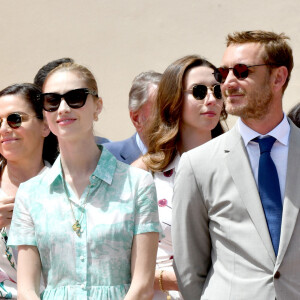 Beatrice Borromeo, Pierre Casiraghi, la princesse Caroline de Hanovre lors du relais de la Flamme Olympique des Jeux olympiques d'été de Paris 2024 à Monaco, le 18 juin 2024. Paris se prépare à accueillir les XXXIIIèmes Jeux Olympiques d'été, du 26 juillet au 11 août 2024. © Bruno Bebert/Bestimage