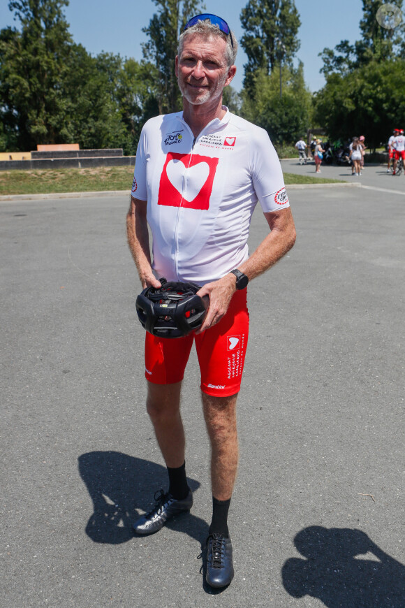 Exclusif - Denis Brogniart - 20ème édition de "l'étape du coeur" de l'association "Mécénat Chirurgie Cardiaque" (MCC) lors du tour de France 2023 à Bordeaux, France, le 07 juillet 2023 © Christophe Clovis / Bestimage