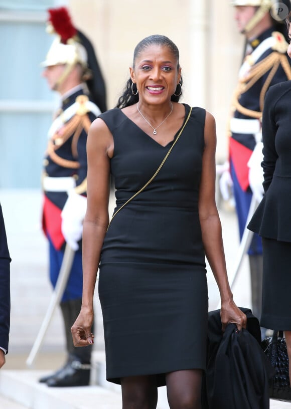 Marie-José Pérec - Le président de la République française a reçu les membres de la délégation française de Paris2024 ainsi que ses deux prédécesseurs au palais de l'Elysée à Paris, France