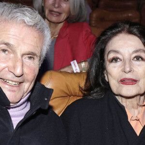 Exclusif - Claude Lelouch et Anouk Aimée lors de la soirée d'hommage au compositeur Francis Lai au Grand Rex à Paris le 5 novembre 2021. © Cédric Perrin / Bestimage 