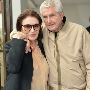 Exclusif - Claude Lelouch et Anouk Aimée déjeunent sur la terrasse Unifrance lors du 72ème Festival International du Film de Cannes, le 19 mai 2019. © Veeren / Bestimage 