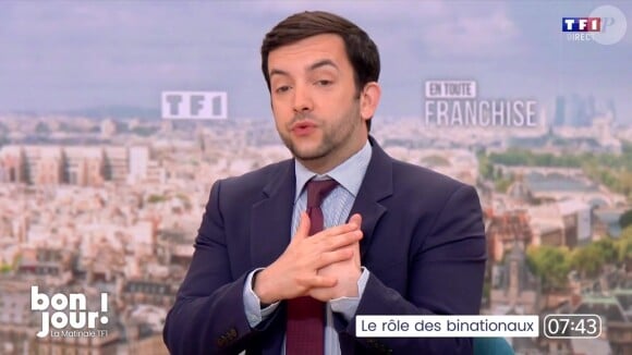 Jean-Philippe Tanguy est apparu déstabilisé par les questions du chef du service politique de TF1
Jean-Philippe Tanguy sur le plateau de "Bonjour !"