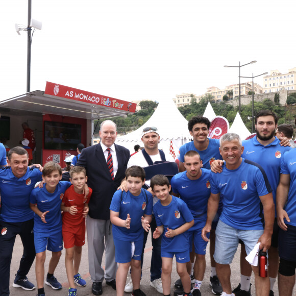 Exclusif -  Le prince Albert II de Monaco au port Hercule pour les festivités dans le cadre du centenaire de l'AS Monaco Omnisports le 22 juin 2024. © Claudia Albuquerque / Bestimage