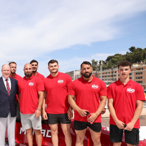 Exclusif -  Le prince Albert II de Monaco au port Hercule pour les festivités dans le cadre du centenaire de l'AS Monaco Omnisports le 22 juin 2024. © Claudia Albuquerque / Bestimage