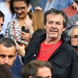 Jean Luc Reichmann en tribune lors de la finale de rugby Top 14 opposant le Stade Toulousain Rugby (Toulouse) au Stade Rochelais (La Rochelle) au Stade de France à Saint-Denis, Seine Saint-Denis, le 17 juin 2023. Toulouse a gagné 29-26. © Federico Pestellini/Panoramic/Bestimage