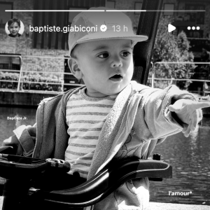 Baptiste Giabiconi dévoile un adorable cliché de son petit garçon de 11 mois sur Instagram.