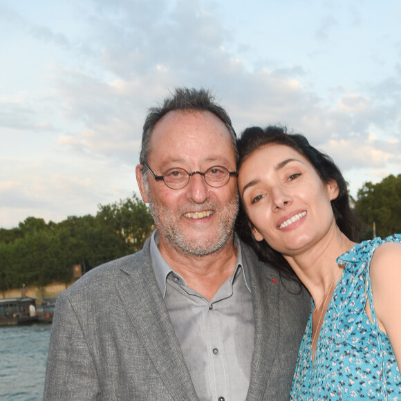 Jean Reno et sa femme Zofia Borucka - Soirée du 90ème anniversaire de Line Renaud sur le Bateau Potel et Chabot "Pavillon Seine" à Paris le 2 juillet 2018. © Coadic Guirec/Bestimage