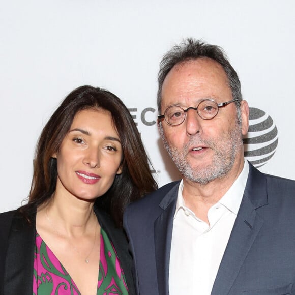 Jean Reno et sa femme Zofia Borucka lors de l'ouverture du Festival du Film de Tribeca avec la première mondiale "The First Monday In May" à New York, le 13 avril 2016.