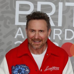 David Guetta au photocall de la cérémonie des Brit Awards 2023 à l'O2 Arena à Londres le 11 février 2023.