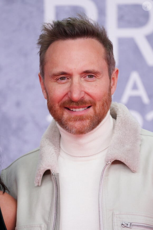 David Guetta - Les personnalités assistent aux Brit Awards à l'O2 Arena à Londres, le 8 février 2022.