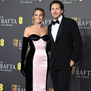 Le couple s'est marié trois ans plus tard à Byron Bay, en Australie, le pays d'origine de Margot Robbie
Margot Robbie and Tom Ackerley lors des "British Academy Film Awards 2024" au Royal Festival Hall à Londres le 18 février 2024