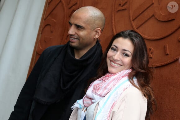 Ils ont même été mariés et ont accueilli un fils, Gianni, en 2013.
Aurélien Capoue et sa femme Rachel Legrain-Trapani - People au village des Internationaux de France de tennis de Roland Garros à Paris, le 28 mai 2014.