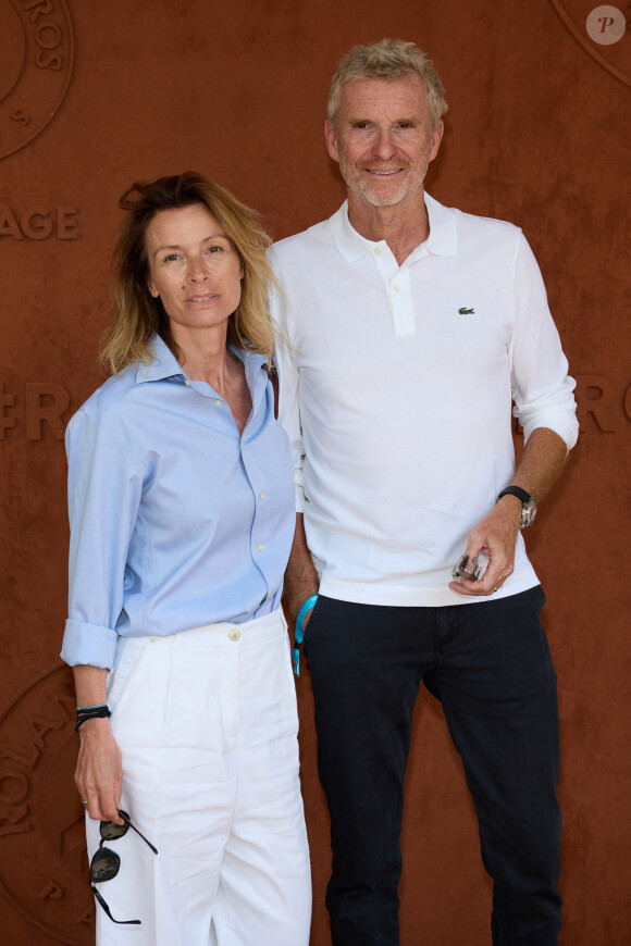 Denis Brogniart et sa femme Hortense au village lors des Internationaux de France de tennis de Roland Garros 2023, à Paris, France, le 6 juin 2023. © Jacovides-Moreau/Bestimage