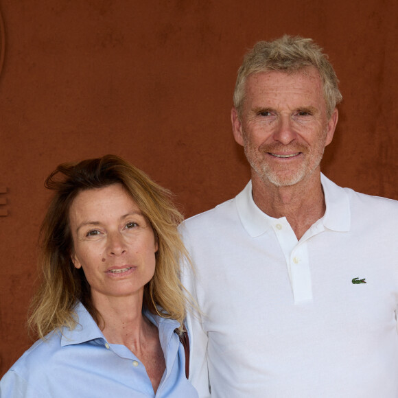 Denis Brogniart et sa femme Hortense au village lors des Internationaux de France de tennis de Roland Garros 2023, à Paris, France, le 6 juin 2023. © Jacovides-Moreau/Bestimage