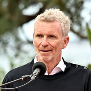 Exclusif - Denis Brogniart, le parrain de l'événement, durant la remise des prix de la 4ème édition du Festival des Jardins de la Côte d'Azur, dans les jardins de la villa Eilenroc, à Antibes Juan les Pins, le 26 mars 2023. © Bruno Bebert / Bestimage