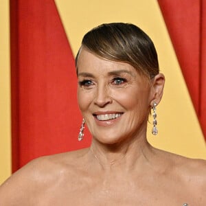 Sharon Stone lors de la soirée des Oscars Vanity Fair 2024 à Beverly Hills, le 10 mars 2024. 