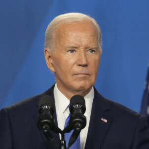 Joe Biden, jeudi 11 juillet, lors d'une longue conférence de presse organisée à la fin du sommet de l'Otan.