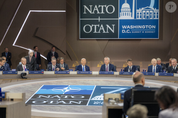 Joe Biden, jeudi 11 juillet, lors d'une longue conférence de presse organisée à la fin du sommet de l'Otan. (Credit Image: © Adam Schultz/White House/Planet Pix via ZUMA Press Wire)