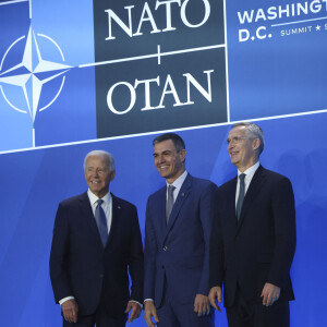 Cérémonie d'accueil des participants aux 75ème anniversaire du sommet de l'Otan à Washington le 10 juillet 2024. 