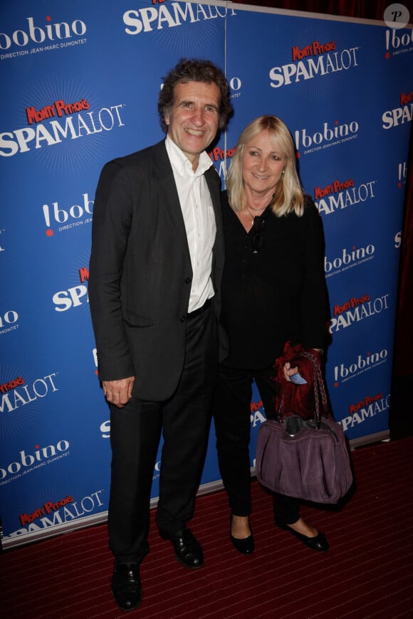 Gérard Leclerc et son épouse Julie assistent à la première de Spamalot qui s'est tenue à Bobino à Paris, le 3 octobre 2013. Jérôme Domine/ABACAPRESS.COM