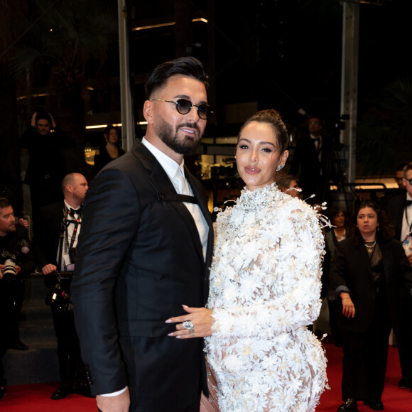 Thomas Vergara et sa femme Nabilla Benattia (enceinte) - Montée des marches du film " Stars At Noon " lors du 75ème Festival International du Film de Cannes. Le 25 mai 2022 © Cyril Moreau / Bestimage