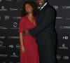 "Elle m'aide à préserver mon sommeil, veille sur ma nutrition, organise la vie de famille", ajoute le judoka
 
Teddy Riner et sa compagne Luthna Plocus au photocall de la 11ème cérémonie des Globes de Cristal au Lido à Paris le 30 janvier 2017. © CVS / Bestimage