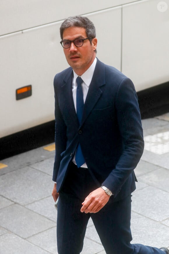 Mathieu Gallet aux obsèques d'Hugues R. Gall en l'église Saint-Roch à Paris, France, le 11 juin 2024.